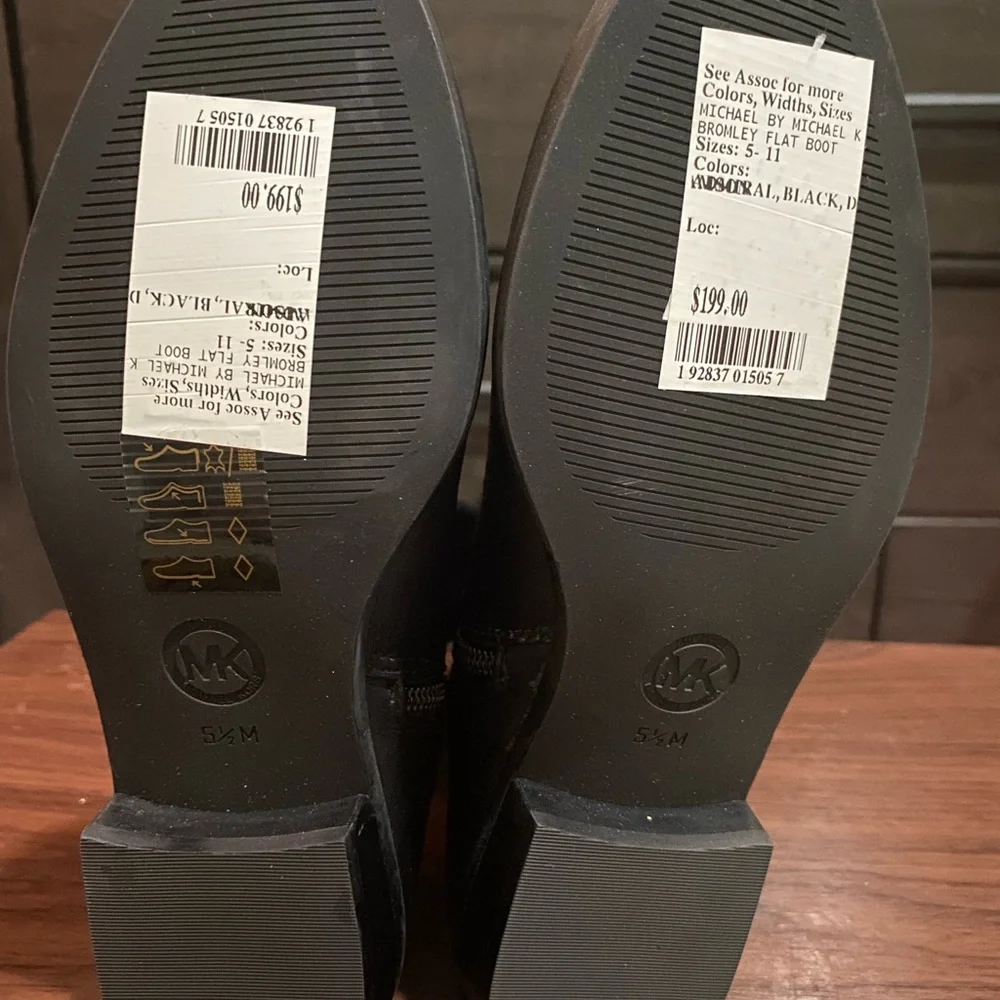Michael Kors Black Leather Stretch Over-the-Knee Boot